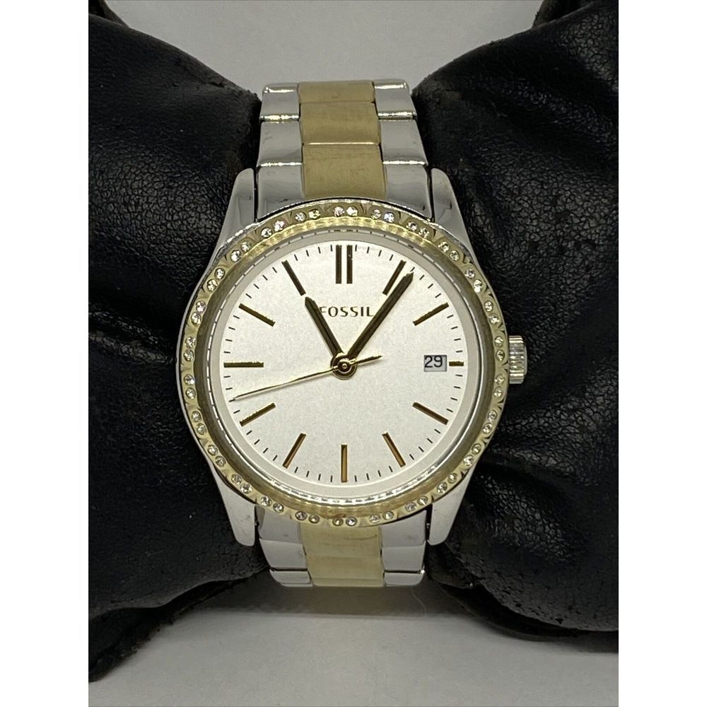 Fossil BQ3376 Women's Stainless Steel Analog Silver Dial Quartz Wrist Watch EY4